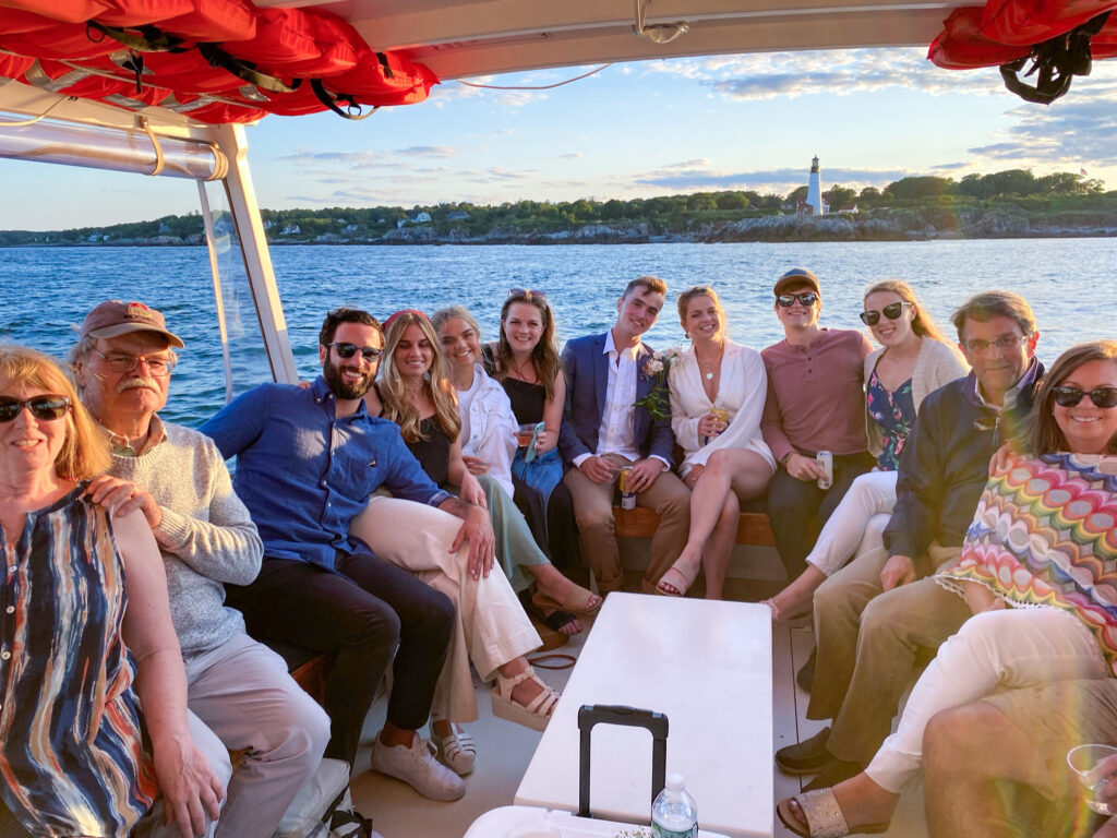 Wedding. Photo Credit: Casco Bay Custom Charters