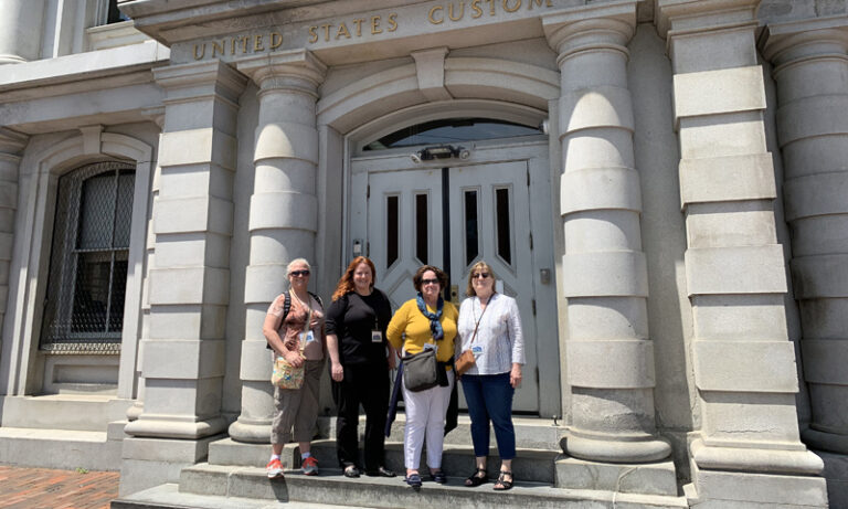 Tour Group in front of Customs House. Photo Provided by Maine Day Ventures Tour Group in front of Customs House. Photo Provided by Maine Day Ventures