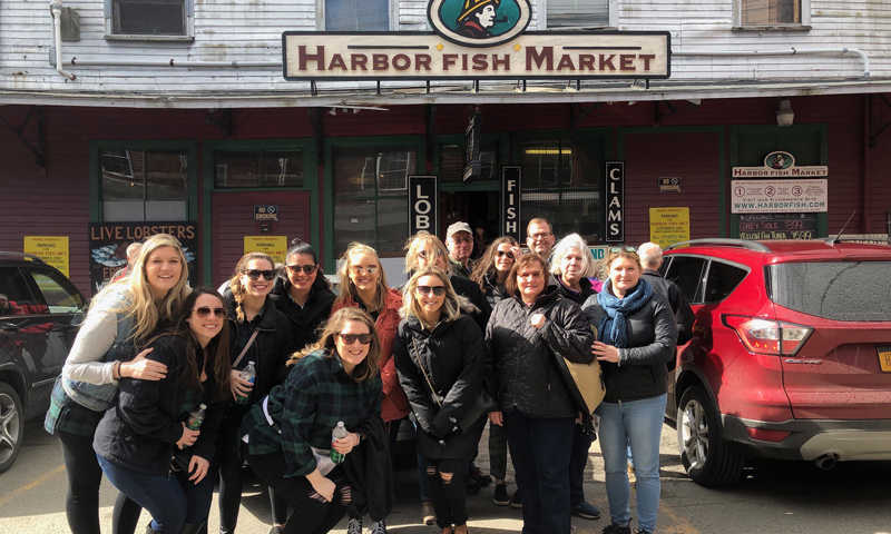 Tour Group at Harbor Fish Market. Photo Provided by Maine Day Ventures