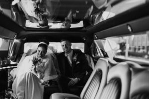 Bride/Groom Limousine Interior. Photo Credit: Carolina Marles Photography