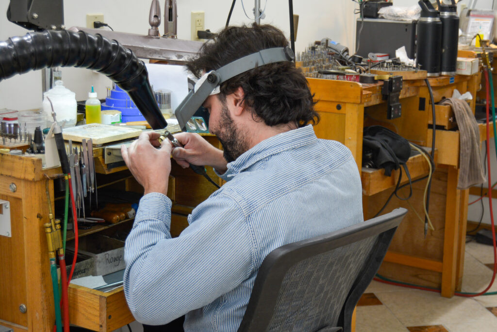 Jeweler at Brown Goldsmiths. Photo Credit: Visit Portland