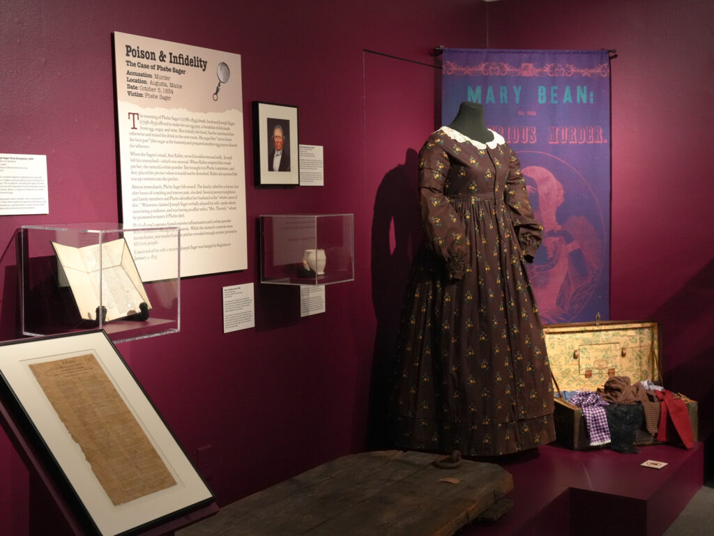 Notorious: Maine Crime in the Public Eye 1690-1940. Photo Credit: Abigail Jakub Notorious: Maine Crime in the Public Eye 1690-1940. Photo Credit: Abigail Jakub