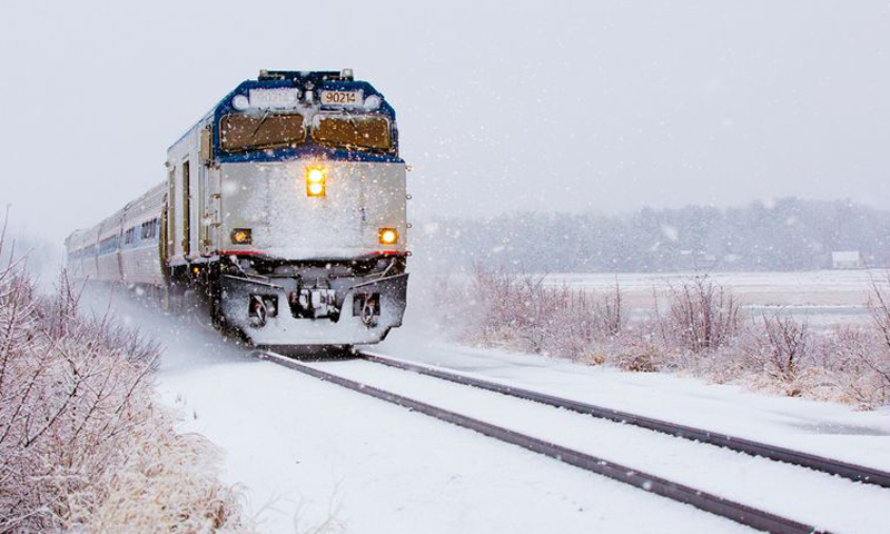 Amtrak Downeaster in Winter. Photo Credit: NNEPRA