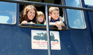 On Train. Photo Provided by Maine Narrow Gauge Railroad Company & Museum