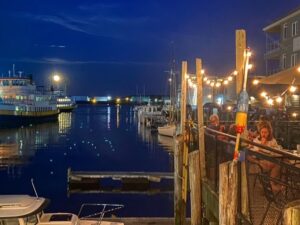 Flatbread Wharf at Night. Photo Provided by Flatbread Company