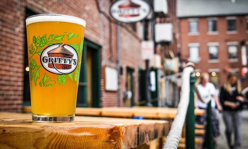 Beer on Outdoor Table. Photo Provided by Gritty's