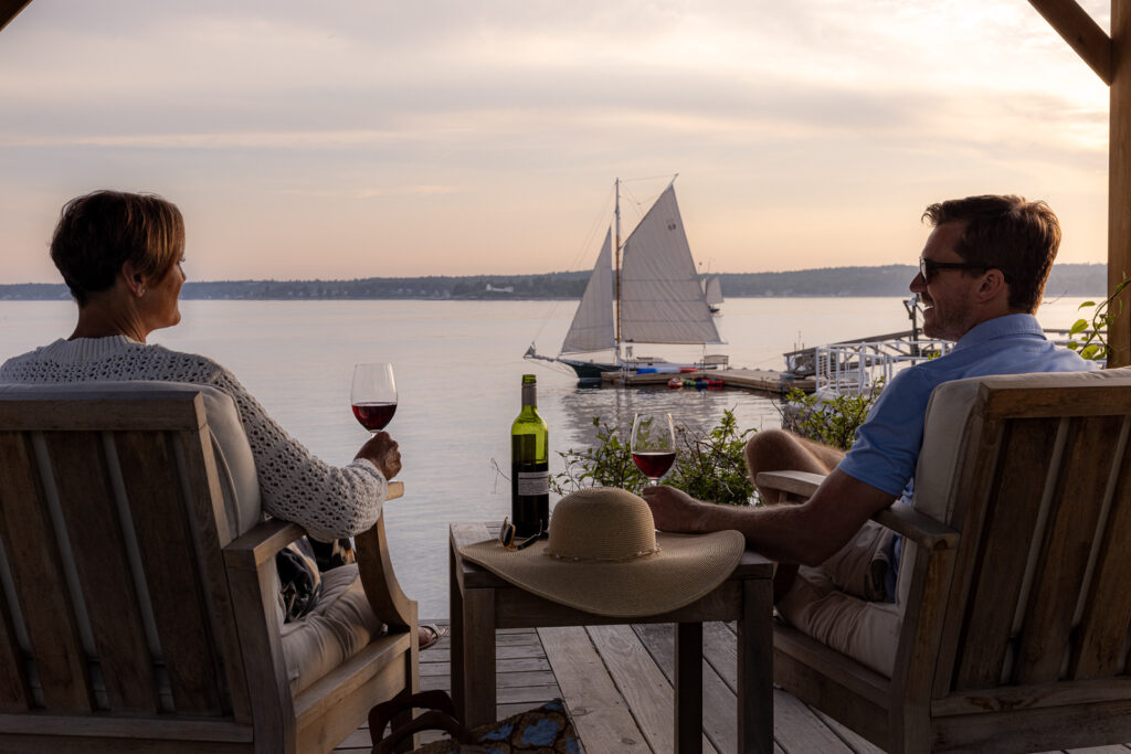 Couple at Gazebo. Photo Credit: Spruce Point Inn Couple at Gazebo. Photo Credit: Spruce Point Inn