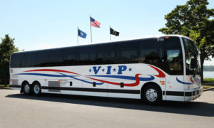 VIP Coach Bus Courtesy of VIP TOur & Charter Bus Co.