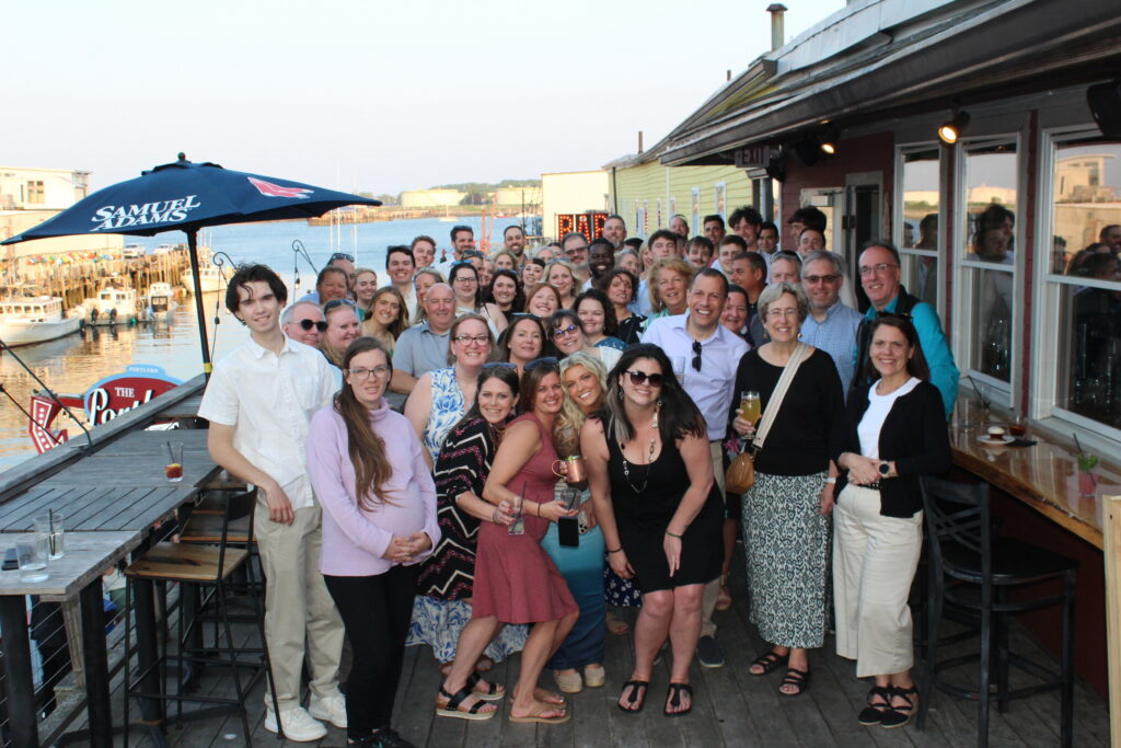 Group on Waterfront Deck. Photo Credit: Boone's Fish House & Oyster Room