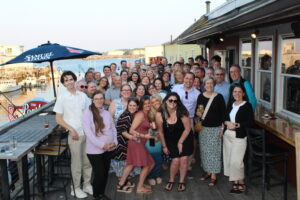 Group on Waterfront Deck. Photo Credit: Boone's Fish House & Oyster Room