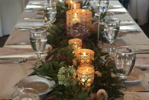 Wedding Tablescape. Photo Credit: Boone's Fish House & Oyster Room