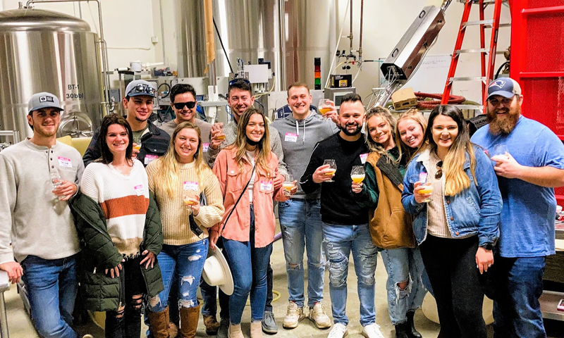 Group at Brewery. Photo Credit: Maine Brews Cruise