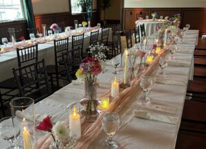 Wedding Tablescape. Photo Credit: Boone's Fish House & Oyster Room