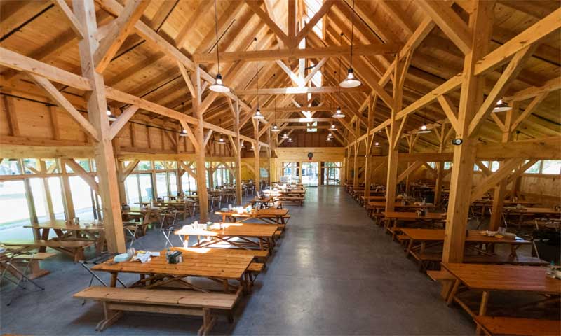 Indoor Seating. Photo Provided by Maine Camp Experience