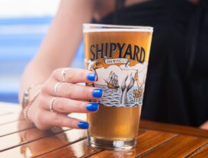 Pint at Shipyard Tasting Room. Photo Credit: Guided Marketing Services