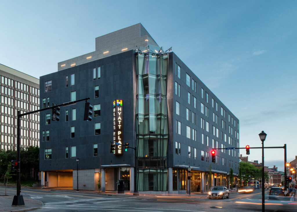 Hotel Exterior. Photo Provided by Hyatt Place Portland Downtown - Old Port Square