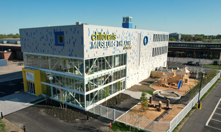 Exterior Drone, Photo Credit David Pratt Photography, courtesy of Children's Museum and Theatre of Maine