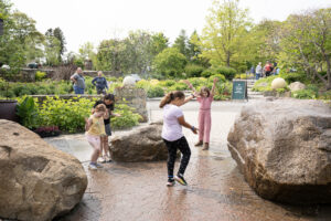 Kids Playing. Photo Courtesy of Coastal Maine Botanical Gardens