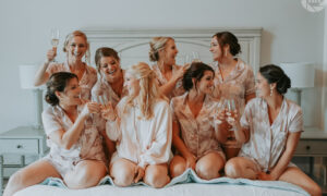 Wedding Party Getting Ready. Photo Credit: Double H Photography