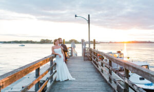 Wedding Couple on Peaks Island. Photo Credit: Natalya Desena