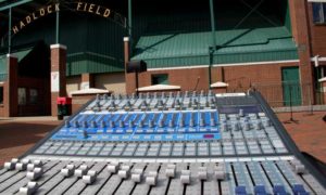 Speaker Controls outside Hadlock Field. Photo Provided by Headlight Audio Visual, Inc: