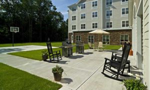 Outdoor Area. Photo Provided by Homewood Suites by Hilton