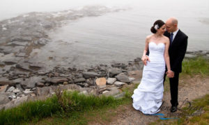 Wedding Couple by Water. Photo Provided by Black Point Inn