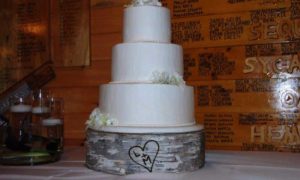 Wedding Cake. Photo Provided by Maine Camp Experience