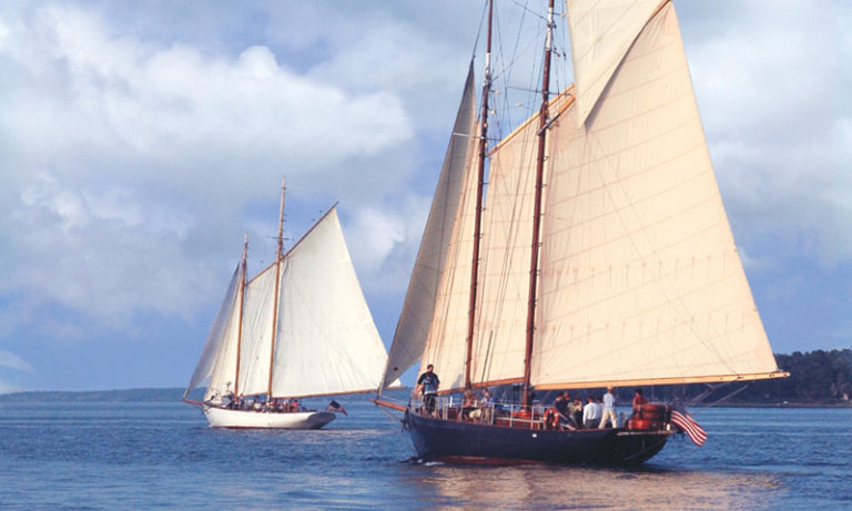 Two Sailboats. Photo Provided by Portland Schooner Co