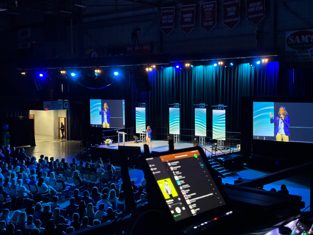 Speaker Presenting. Photo Provided by Headlight Audio Visual, Inc. Speaker Presenting. Photo Provided by Headlight Audio Visual, Inc.