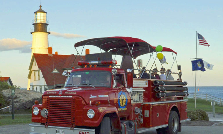 Tour at Portland Head Light. Photo Provided by Portland Fire Engine Co Tours