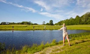 Fishing in Pond. Photo Provided by L.L.Bean