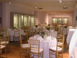 Tables at Event. Photo Credit: Churchill Events