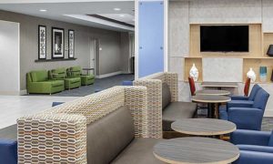 Lobby. Photo Provided by Holiday Inn Express Hotel & Suites South Portland