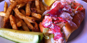 Lobster Roll and Fries. Photo Provided by Porthole Restaurant & Pub