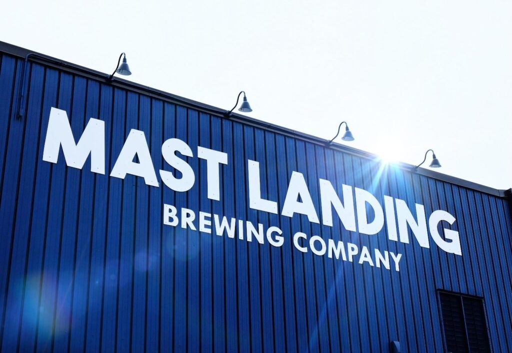 Westbrook Taproom Exterior. Photo Credit: Mast Landing Brewing Company