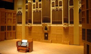 Organ on Stage. Photo Provided by Kotzschmar Organ