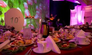 Decorative Table. Photo Provided by Headlight Audio Visual, Inc.