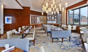 Dining Room. Photo Provided by Hilton Garden Inn Portland Downtown Waterfront