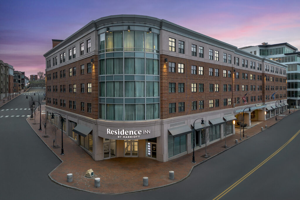 Exterior of Residence Inn Portland Downtown Waterfront. Photo credit: Brett Patterson