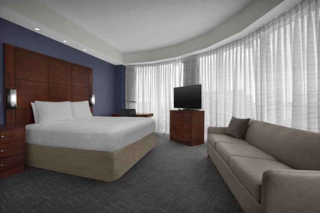 Room at Residence Inn Portland Downtown Waterfront. Photo credit: Brett Patterson