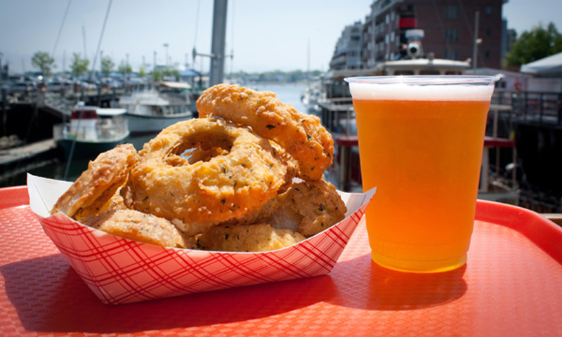 Seafood and Beer on the Water. Photo Provided by Portland Lobster Company