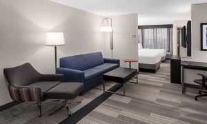 Hotel Room. Photo Provided by Holiday Inn Express Hotel & Suites South Portland