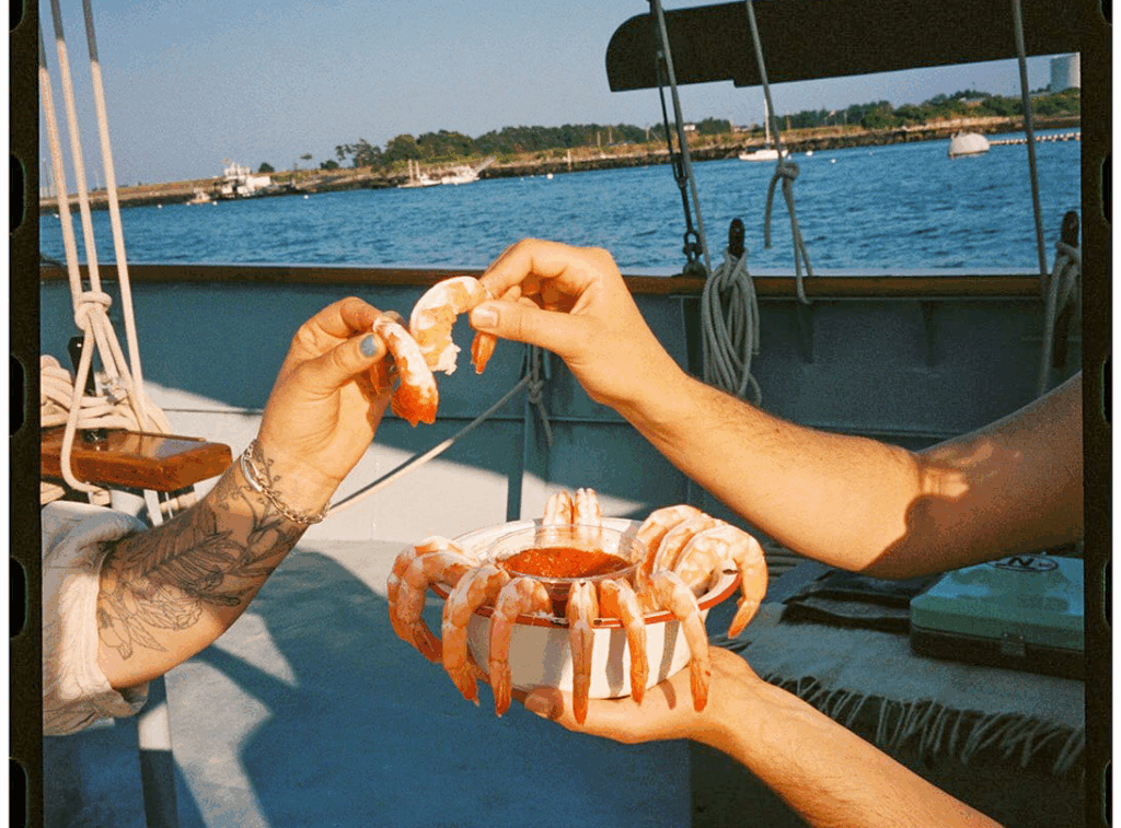 Shrimp while Sailing on the Frances. Photo Credit: Northeast Photographic