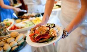 Wedding Buffet. Photo Provided by Migis Lodge on Sebago Lake