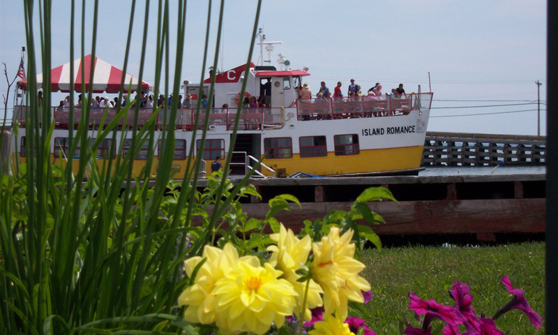 Exterior of ferry from land. Photo Provided by Casco Bay Lines