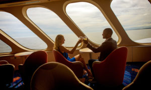 Drinking on board ferry. Bay Ferries - The CAT