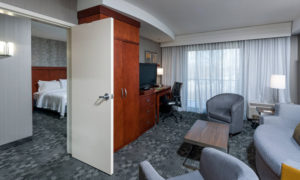 Hotel room. Photo Provided by Courtyard by Marriott
