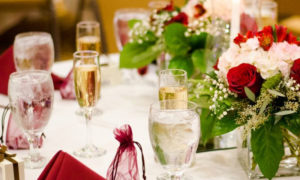 Decorated table. Photo Provided by Clarion Hotel