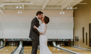 Wedding couple. Photo Provided by Bayside Bowl